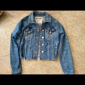 Garage Cropped Denim Jean Jacket